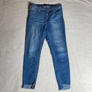 J Crew Mercantile Denim Jeans Raw Hem Size 29 Button fly Raw Hem